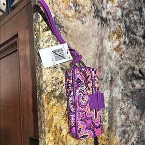 Vera Bradley Purple and Pink Patterned Wristlet